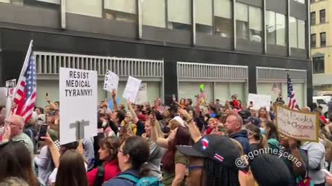 NY Protestors Chant “F*** Joe Biden And De Blasio” Outside Dept Of Education Building