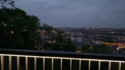 Liège city at night