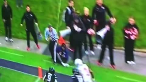 Ohio State touchdown celebration making snow angels