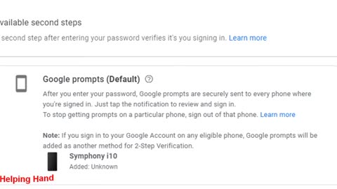 how to change google prompt from your default 2 factor verification