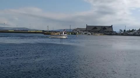 Little boat in a river galway Ireland