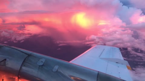 Flying Through A Sunset Storm Is One Glorious Experience