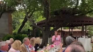 Pelosi Speaks at Massive Fundraising Event with Almost All White Donors and No Masks