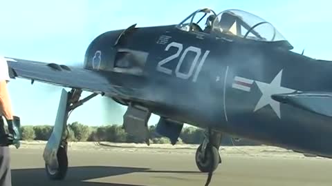 Grumman F8F Bearcat Flight Demonstration - MONSTER Pratt & Whitney Radial Engine Sound !