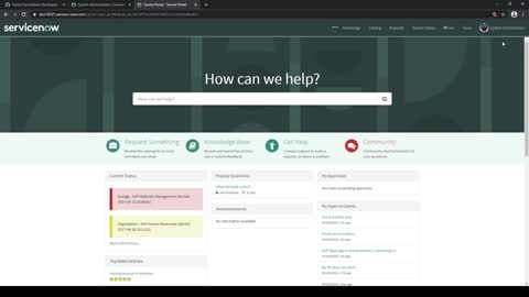 How do I update my company name in the ServiceNow Service Portal [Paris]