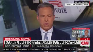 CNN discusses Kamala Harris calling Trump a 'predator'