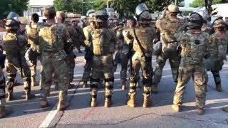 Georgia National Guard, protesters dance the 'Macarena' in Atlanta
