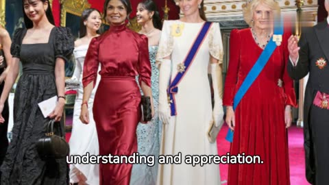 "A Regal Fusion: Buckingham Palace's Majestic Banquet Uniting Cultures in Honor of South Korea"