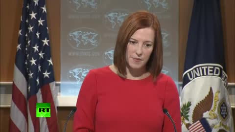 Jen Psaki caught on hot mic calling her own statement ridiculous (2014)