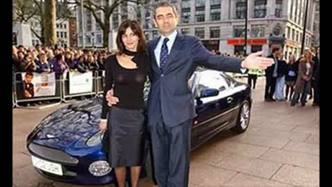 Mr Bean and his wife and children