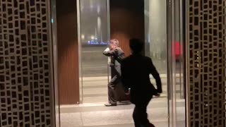 Hotel Staff Battle Typhoon Winds to Close Doors