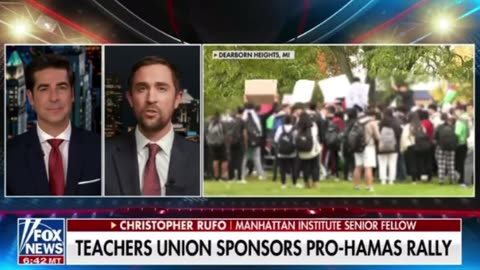 Teachers union sponsors, pro Hamas, Rally