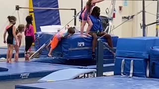 Gymnastics face plant