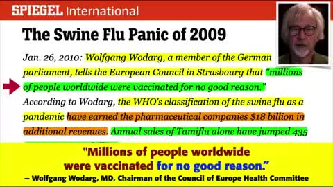 COVID is not and never was a pandemic notes Wolfgang Wodarg, MD