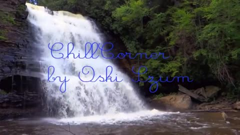 A chilling and very relaxing waterfall sound during a heavy thunder storm