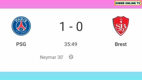 paris san german vs Stade Brest (1-0) Neymar Goal Results a