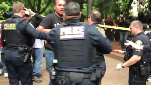 Violence breaks out in Portland as Antifa activists stormed a Patriot Prayer rally