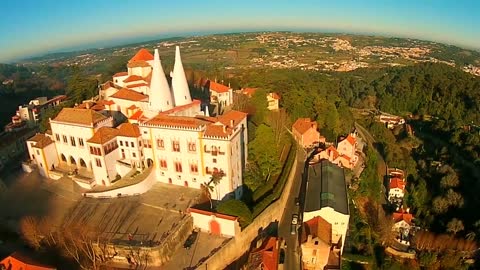 Portugal city Sintra seen from above
