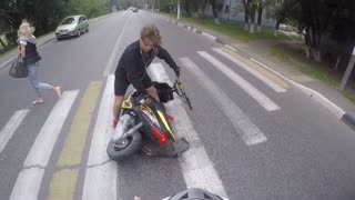 Sudden Stop While Performing Scooter Wheelie