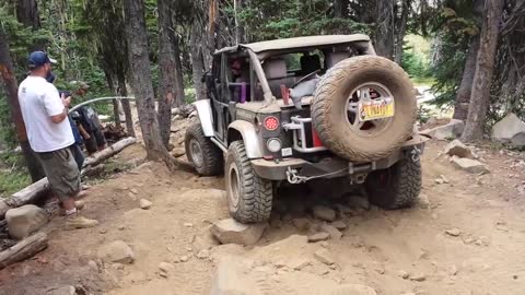 #Mandi taking on the Lil Rubicon, on the Rocky Saddle Trail