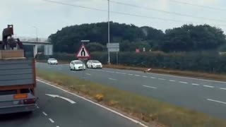 Chase on the highway in UK