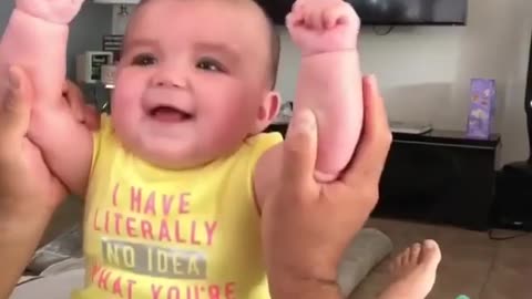 Father And Baby Share Adorable Playing Time Together