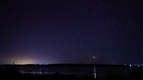 Time Wrap Video of a Night Sky