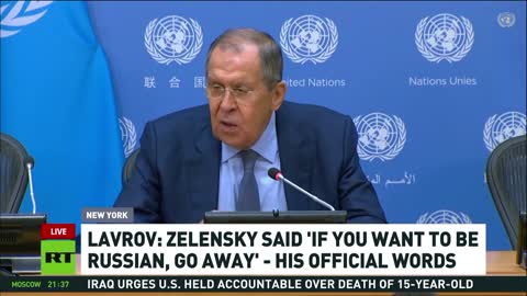 Il Ministro degli Esteri russo Lavrov tiene una conferenza stampa dopo il suo discorso alla 77a Assemblea Generale delle Nazioni Unite(ONU) a New York CONFERENZA COMPLETA