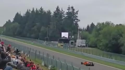 Crowd in awe as man flies over Formula 1 race track | USA TODAY #Shorts