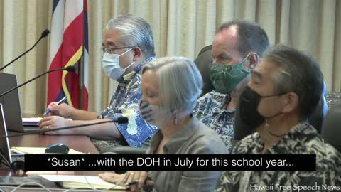 Susan Thanks Keith Hayashi for Masking the Keiki During Summer School