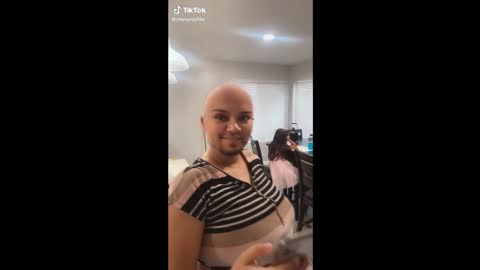Trying The Bald Head Filter on Girls | TikTok Compilation