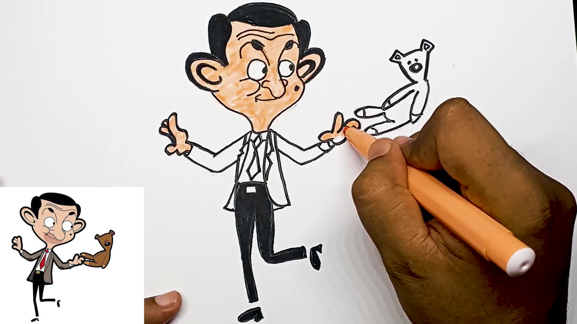 Mr Bean - Rowan Atkinson - Original Portrait Drawing | eBay