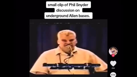 Older vid of Engineer Phil Snyder on Underground Alien bases..