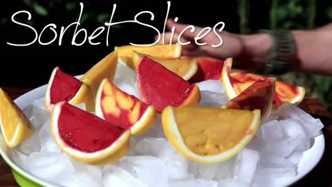 Grapefruit Sorbet Slices - Fun DIY