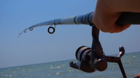 Fishing on a sea