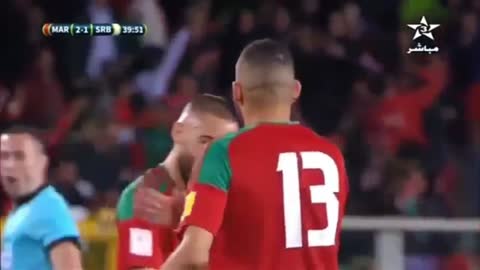مبارة المغرب وصربيا 2-1