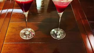 Blood orange martinis