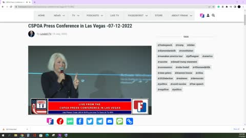 Tina Peters CSPOA Press Conference in Las Vegas 7/12/2022