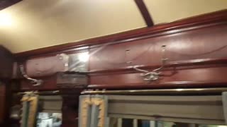 Adirondack Museum passenger train coach walk through