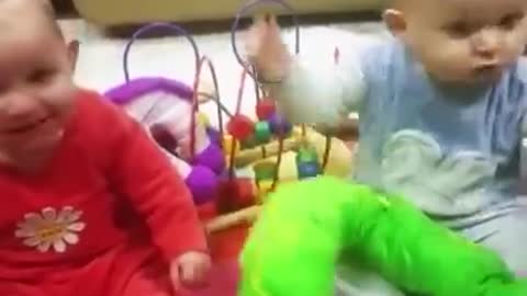 Twins Baby Funny Video Baby Playing Together Cute Baby Video