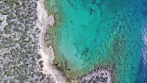 Drone captures submerged ancient city in Greece