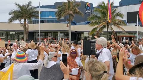 NSW Premier GladySS BerBinChicken resignation. Reclaim The Line at Twin Towns, NSW/QLD Australia.