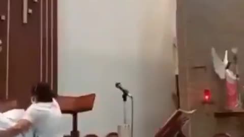 Priest Collapses Live