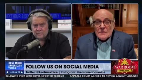 BANNON’ S WARROOM WITH GIULIANI: THE THE FRAUD CANNOT STAND