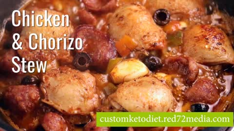Easy Keto Diet Recipe Chicken & Chorizo Stew