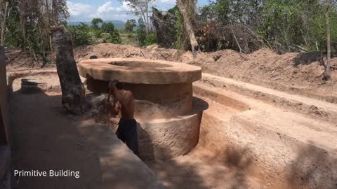 How To Building The Most Creatively Mud Boat House With Beautiful Swimming Pool Lives In Forest