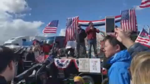 Freedom Convoy USA - Adelanto, CA - Truck driver speaks: It's about letting government know that they work for us!