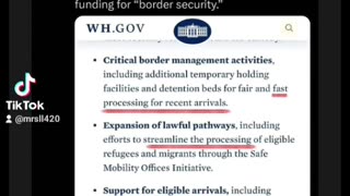 This Is What Biden And His Crew Want Money For Border For.........