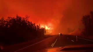 Swan Forest Fire From the Road