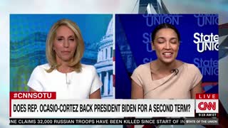 AOC is asked if she will support Biden in 2024